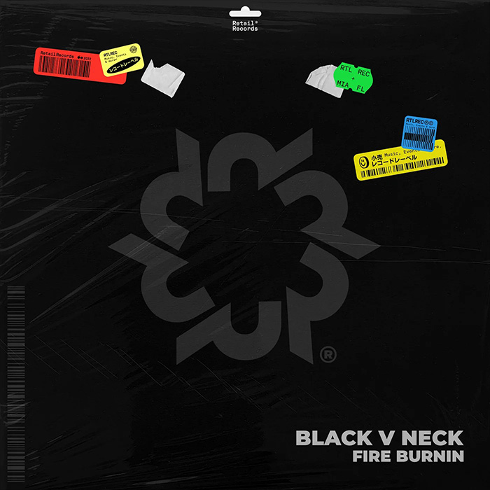 Black V Neck - Fire Burnin [2022]